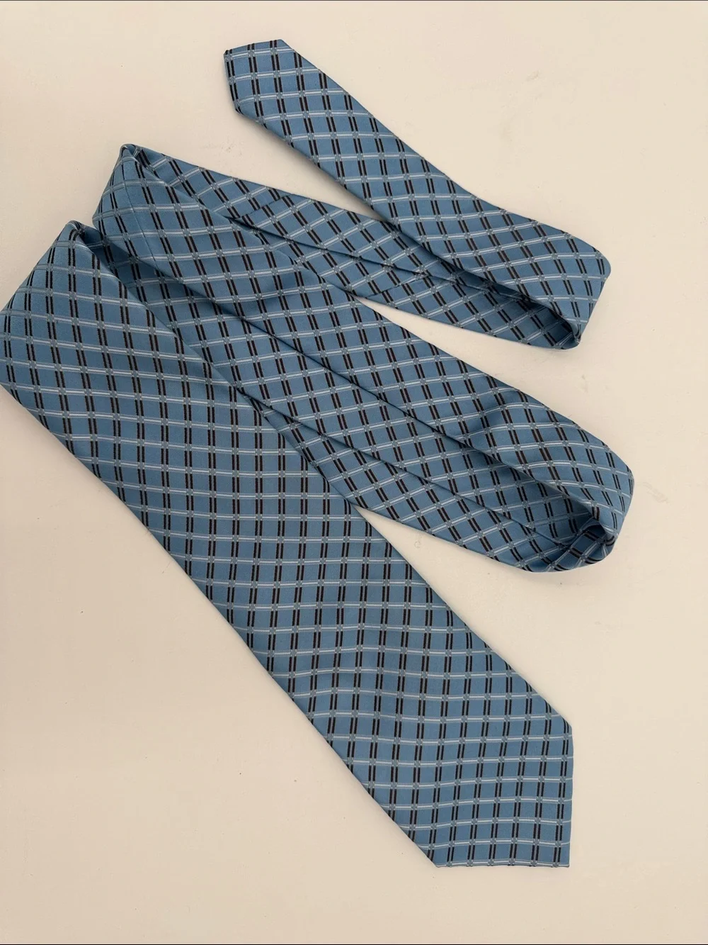 Said Fifth Avenue Light Blue Plaid Men's Tie